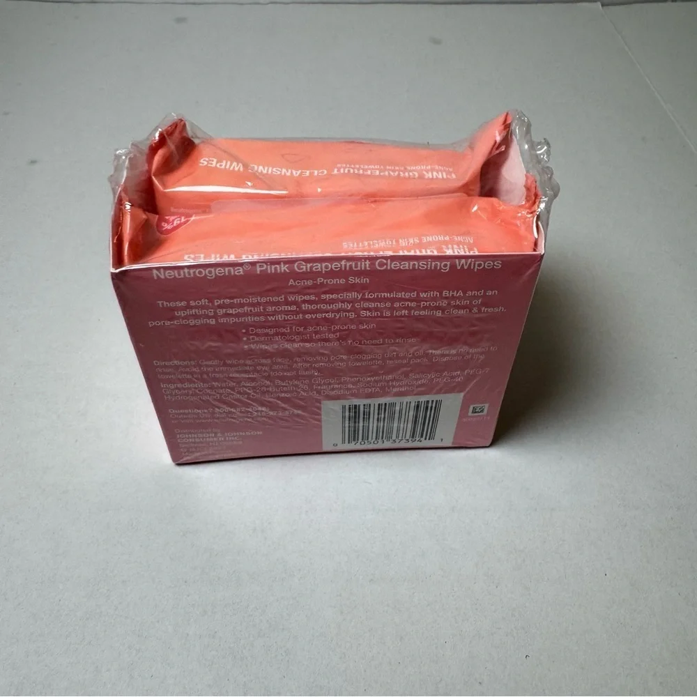 Neutrogena Makeup Remover Cleansing Wipes, Pink Grapefruit, 2 x 25 Ct